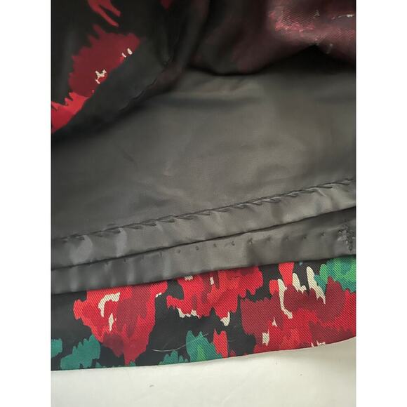 Pendleton Vintage Pleated Floral Midi Skirt Red Green Black Lined‎ Size 12 - Picture 5 of 8